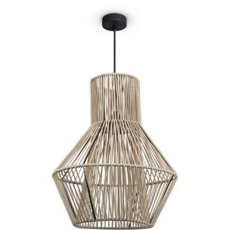 Paco Home Paco Home - L&aacute;mpara Colgante Led Sal&oacute;n L&aacute;mpara Colgante Comedor Vintage Mimbre Look Boho L&aacute;mpara Colgante, Schwarz 11 (de)