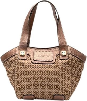 Loewe Pre-owned Handbags, female, Brown, Size: ONE SIZE Pre-owned Canvas Tote