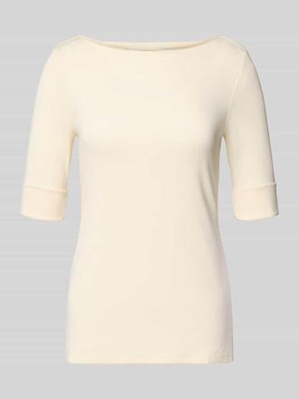Lauren Ralph Lauren T-Shirt mit Rundhalsausschnitt Modell JUDY in Ecru, Größe XXL