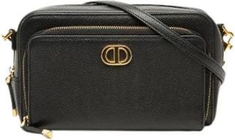 Dior Pre-owned Caro Double Pouch - Dames - Vintage Schoudertas - Zwart - ONE Size - Leer - Vintage