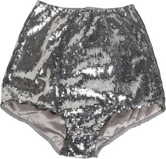 Dolce & Gabbana Womens Silver Nylon Sequined Slip Girdle Panty Underwear Elastane Clothing