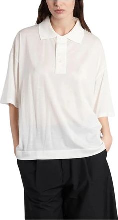 Ami Boxy Fit Polo met Ami de Coeur Patch - Dames - Polos - Wit - S - Katoen - Tops