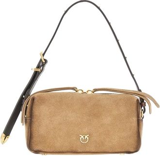 Pinko Pinko - Mini Crossbody Boston-tas - Dames - Tassen - Bruin - Maat: ONE Size Katoen