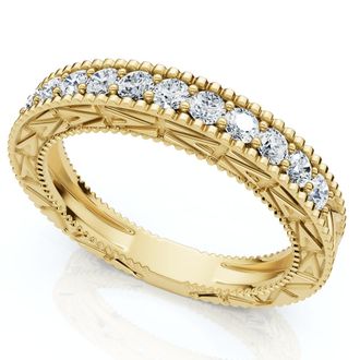 Pompeii3 1/3Ct Diamond Stackable Anniversary Wedding Ring 14k Gold or Platinum Lab Grown