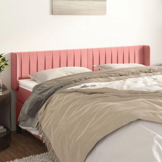vidaXL Cabecero De Terciopelo Rosa 183x16x78/88 Cm Vidaxl