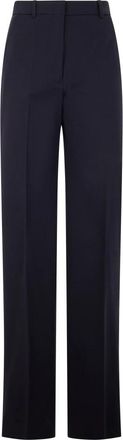 Max Mara Broek met hoge taille - Dames - Straight fit broeken - Zwart - S - Katoen - Broeken