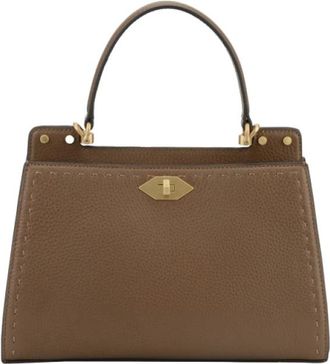 Pourchet Trianon MM - Dames - Handtassen - Bruin - ONE Size - Leer - Tassen