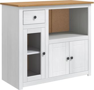 vidaXL Mueble Para Microondas Panama Y Cera De Miel Pino Macizo Vidaxl