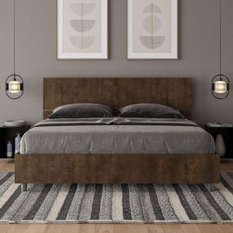 Les Tendances Les Tendances - Letto matrimoniale senza rete 160x190 testata inclinata noce Demas
