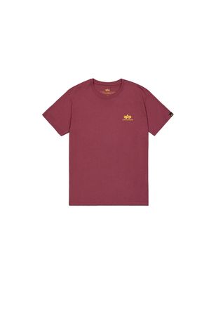 Alpha Industries T-Shirt ALPHA INDUSTRIES Basic T-Shirt SL, Herren, Gr. XS, rot (burgundy), Obermaterial: 100% Baumwolle, Shirts T-Shirt