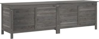 vidaXL Vidaxl - Arcón jardín madera maciza abeto gris antracita 198,5x50x56,5cm