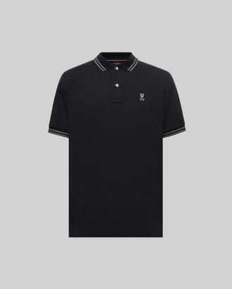 Psycho Bunny Mens Big And Tall Kenyon Lightweight Pique Polo 001 BLACK / 1XLT
