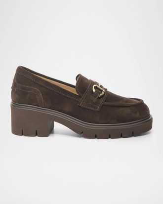 Nero Giardini 60mm Suede Bit Loafers