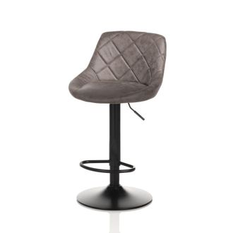 Aquadesign Set de 2 taburetes s&iacute;mil piel marr&oacute;n oscuro