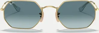 Ray-Ban Occhiali da sole irregolari classici tonalità oro Arista con lenti blu