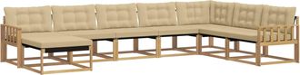 vidaXL Conjunto De Sof&aacute;s De Exterior 8 Uds. Y Beige Vidaxl