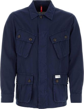 Fay Navy Blue Cotton Blend Jacket
