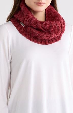 Hunter Cable Knit Fleece Lined Neck Warmer in Cranberry at Nordstrom Rack