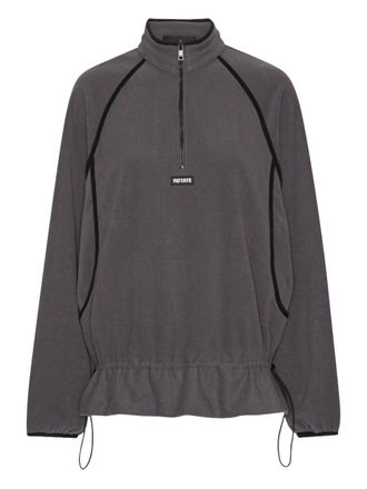 Rotate half-zip fleece sweater - women - Polyester - M - Grey