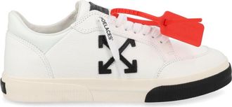 Off-white Vulc Low Black Accents Zip Leather Sneakers