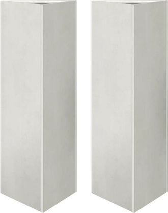 vidaXL Vidaxl - Garden Planters 2 pcs Triangular 30x26x75 cm Stainless Steel