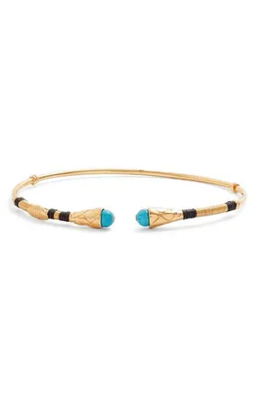 Gas Bijoux Epique Bangle Bracelet in Aqua Blue at Nordstrom