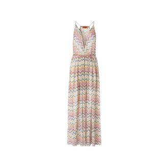 Missoni Maxi Dresses, female, Multicolor, Size: 2XS Zig-zag Print Beach Robe