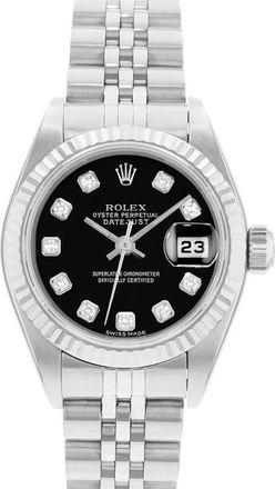 Rolex Pre-owned Rolex Datejust 26 Automatic Chronometer Diamond Black Dial Ladies Watch 79174 BKDJ