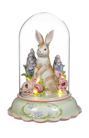 Mark Roberts Lighted Bunny with Flower Dome in Light Brown at Nordstrom