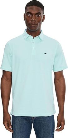Vineyard Vines St. Jean Stripe Sankaty Polo Mens Clothing White Cap/Turqs : 2XL, Spandex/Polyester