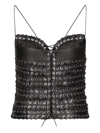 Ludovic de Saint Sernin Lee leather top - Black