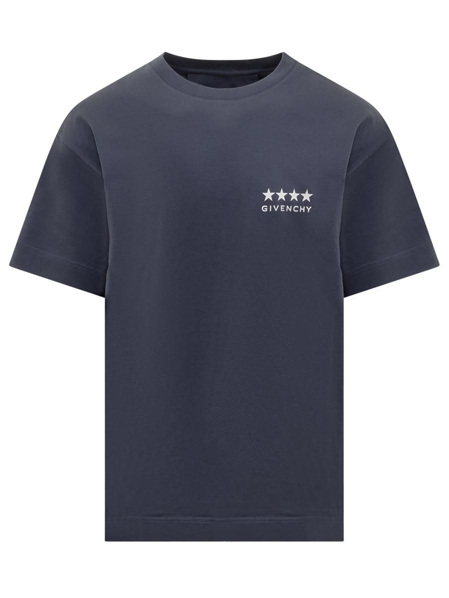 GIVENCHY POWDER Tシャツ・カットソー T-SHIRT BLUE COTTON