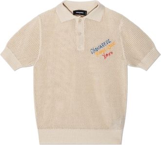 Dsquared2 Polo capsule Summer Lovers - Dames - Polos - Beige - XS - Katoen - Tops