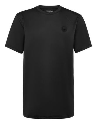 Plein Sport Perforated Dry Fit Round Neck T-Shirt in Black at Nordstrom, Size Xxx-Large Eu