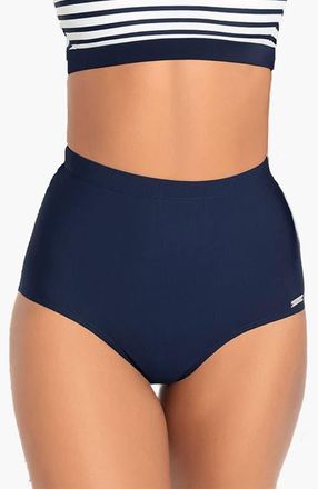 Lascana Womens Shaping High Waisted Bikini Bottom in Navy at Nordstrom, Size 14
