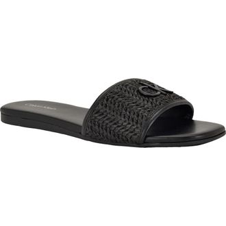 Calvin Klein Yolla Slide Sandal in Black12/black at Nordstrom Rack, Size 7.5