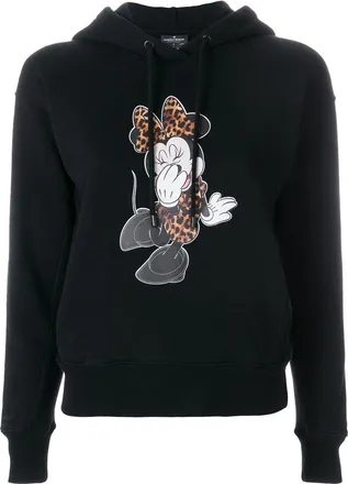 Marcelo Burlon Leopard Minnie hoodie - women - Cotton - S - Black