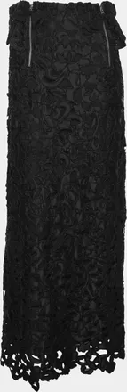 Toga Archives Archieves Black Polyester And Chord Embroidered Strapless Midi Dress