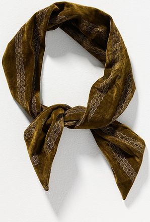 Anthropologie Velvet Twist-Top Wire Headband