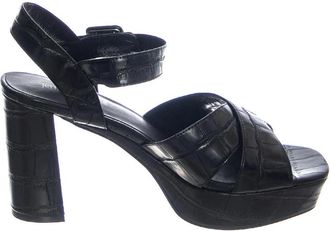 Jeffrey Campbell Platte Sandalen - Dames - Sandalen met hakken - Zwart - 40 EU - Leer - Schoenen
