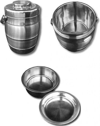 Trade Shop Trade Shop - Thermos Doppio Livello 1.6 Lt Termica Porta Vivande Cibo Acciaio 2 Contenitori