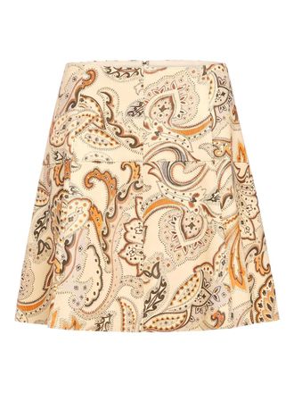 Marie Oliver Crawford paisley-print mini skirt - Neutrals