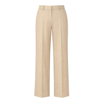 Max Mara Wide Trousers, female, Beige, Size: M Palazzo Trousers