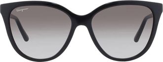 Ferragamo Ferragamo Grey Gradient Cat Eye Ladies Sunglasses SF1056S 001 57