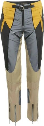 Louis Vuitton Broek van kalfsleer met vlakken - Grijs