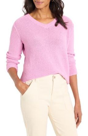 Nic+Zoe Crimpy V-Neck Sweater in Pink Hue at Nordstrom Rack, Size Xx-Large