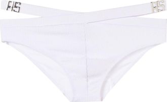 Amir Slama cut-out logo swimming trunks - men - Polyamide/Elastane - PP - White