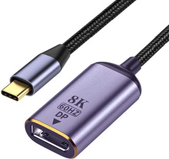 OEM Adaptador Cy Usb-c A Displayport, Cable Usb 4 Tipo-c A Displayport Hembra Para Monitores Y Pantallas 8k 60hz Uhd 4k