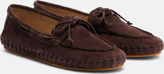 Le Monde Beryl Le Monde B&eacute;ryl Driver embroidered suede loafers