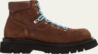Bottega Veneta Suede Lug Hiking Ankle Boots